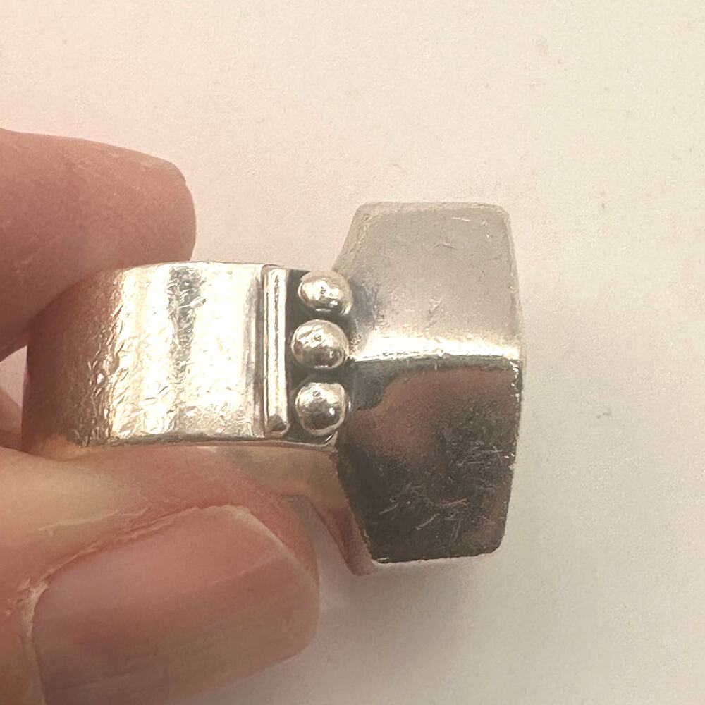 CHINA BAROQUE Ring 925 Sterling Silver Keno Green Number Game CB Pinkie Jewelry - Picture 5 of 12